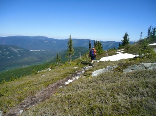 The trail to Zoa Peak near the first summit