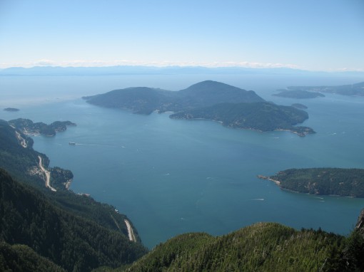 The view of Howe Sound from St. Mark's Summit