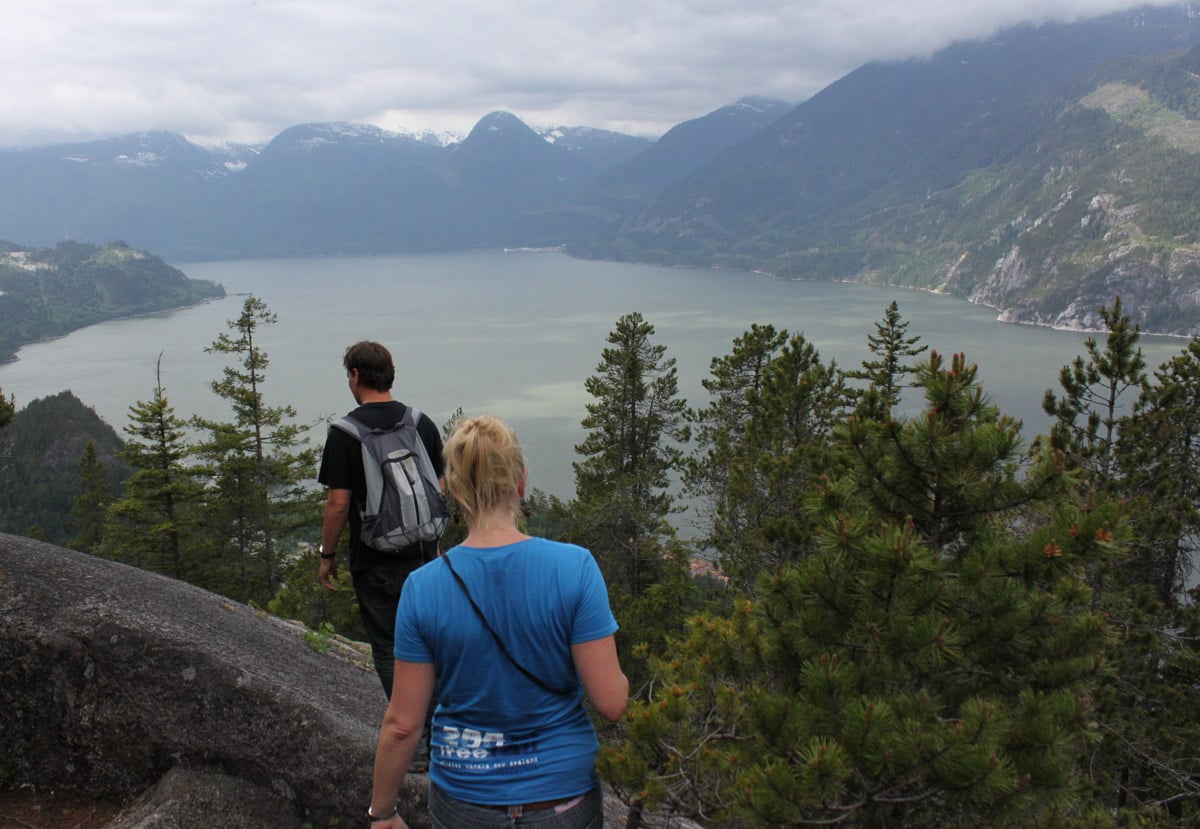 The view from the Upper Shannon Falls trail in Squamish