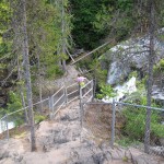 The viewpoint of Nairn Falls, south of Pemberton, BC