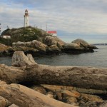 The view of the Lighthouse from West Beach in Lighthouse Park in West Vancouver