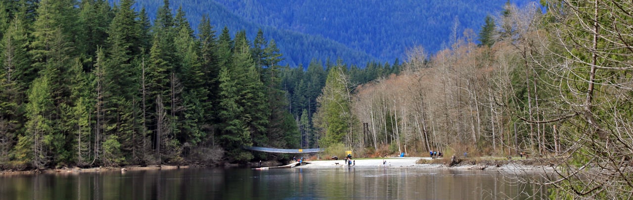 A view of the north beach at Buntzen Lake in Anmore