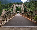 The old Alexandra Bridge along the Fraser Canyon