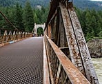 The old Alexandra Bridge over the Fraser River