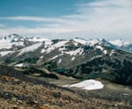 Looking across the valley towards the Helm Lake area from Black Tusk in Garibaldi Provincial Park