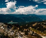The view towards Whistler Village from Blackcomb Mountain