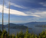 The view of Howe Sound looking towards Bowen Island from the Bowen Lookout at Cypress