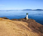 The lighthouse in Brooks Point Regional Park on Pender Island