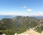A view from the Brunswick Mountain Trail looking towards Brunswick Lake, Hanover Lake, and Deeks Lake