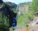 A view of the Cheakamus Canyon from the Sea To Sky Trail