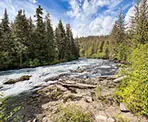 The Cheakamus River in Whistler, BC