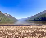 The beach on the south end of Chilliwack Lake