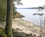 The beach area near Yeo Point on Salt Spring Island