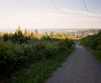 Hikers on the top section of the Coquitlam Crunch