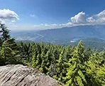A view looking towards Coquitlam and Port Moody from the Coquitlam Lake Viewpoint