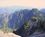 A view from the top of Crown Mountain looking down towards the Hanes Valley