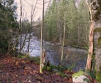The trail to Crystal Falls follows the Coquitlam River