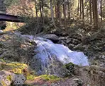 The top section of McDonald Falls on the trail to Davis Lake