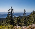 A viewpoint along the trail to De Pencier Bluffs