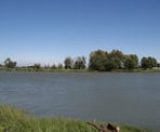 The viewpoint looking at Deas Slough from Deas Island