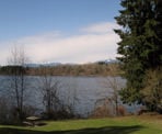 View on Deer Lake with the mountains in the background
