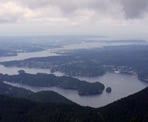 A viewpoint looking out towards Indian Arm, Deep Cove, Mount Seymour and Vnacouver from the Dilly Dally Loop