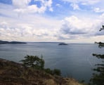 A view from Dorman Point on Bowen Island looking out to Howe Sound and Passage Island