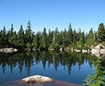 Cabin Lake located near Cypress Mountain and along the route to Eagle Bluffs