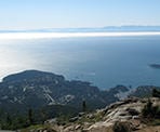The view of Eagle Harbour from high above on Eagle Bluffs