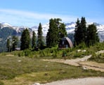 The BC Parks hut at Elfin Lakes in Garibaldi Provincial Park