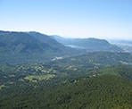 The view from Elk Mountain looking towards Cultus Lake in the distance