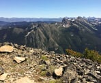 A view of the Coastal Mountains looking south into the United States