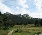 The hiking trail through Taylor Meadows in Garibaldi Provincial Park