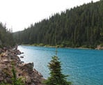 The edge of Garibaldi Lake leading towards Rubble Creek