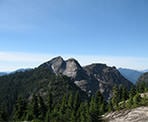 The view of neighbouring Crown Mountain from the top of Goat Mountain