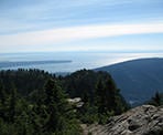 The view of Burrard Inlet and UBC from Goat Mountain