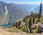 A view from Goat Ridge looking towards Chilliwack Lake in the distance