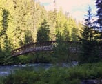 The bridge across the Cheakamus River on the way to Helm Lake