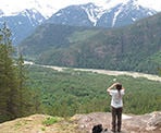 A view looking down into the Squamish River Valley