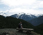 A bench along the Forestry Service Road provides an incredible view of the surrounding area