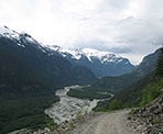 Walking back down the Forestry Service Road, enjoying the views of the valley below