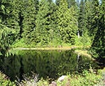 Fourth Lake on Cypress Mountain, one of many small lakes in the area