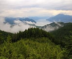 View between the clouds from the Hunter Road Trail