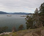 A view along the rocks looking out towards Howe Sound