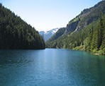 A view from the north end of Lindeman Lake in Chilliwack, BC