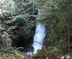 Water rushing over Crystal Falls in Lions Bay, BC