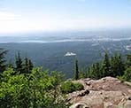 The best view is just before the top of Lynn Peak in North Vancouver