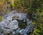 A view of one of the pools of water near Mamquam Falls