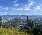 The view of Hatzic Lake and the Fraser Valley from Moon Rock