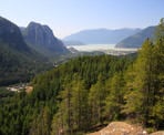 A view from Mount Crumpit looking towards The Stawamus Chief and Howe Sound
